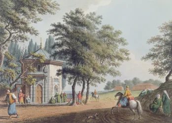 ペラ、「オスマン帝国の領土の眺め」、パブからのプレート3。 Robert Bowyer（1758-1834）1809（アクアチント）